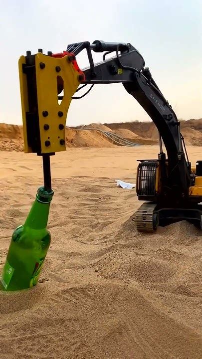 video mini excavator beer|Beer Bottle Excavator Trick .